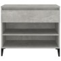 Mueble zapatero madera contrachapada gris hormigón 70x36x60 cm en Zapateros y organizadores de calzado | Comprar online en Foru.
