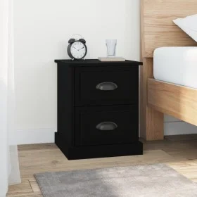 Black plywood bedside table 39x39x47.5 cm by vidaXL, Nightstands - Ref: Foro24-816146, Price: 44,61 €, Discount: %