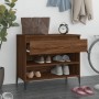 Mueble zapatero madera contrachapada roble ahumado 70x36x60 cm en Zapateros y organizadores de calzado | Comprar online en Foru.