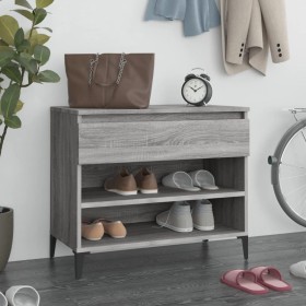 Mueble zapatero madera contrachapada gris Sonoma 70x36x60 cm en Zapateros y organizadores de calzado | Comprar online en Foru.es