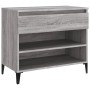 Mueble zapatero madera contrachapada gris Sonoma 70x36x60 cm en Zapateros y organizadores de calzado | Comprar online en Foru.es