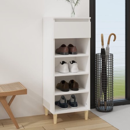Mueble zapatero madera contrachapada blanco 40x36x105 cm en Zapateros y organizadores de calzado | Comprar online en Foru.es