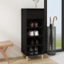 Mueble zapatero madera contrachapada negro 40x36x105 cm en Zapateros y organizadores de calzado | Comprar online en Foru.es