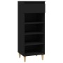 Mueble zapatero madera contrachapada negro 40x36x105 cm en Zapateros y organizadores de calzado | Comprar online en Foru.es