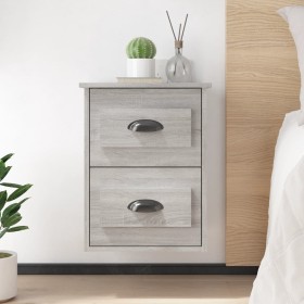 Mesita de noche de pared 2 uds gris Sonoma 41,5x36x53 cm de vidaXL, Mesitas de noche - Ref: Foro24-816405, Precio: 81,41 €, D...