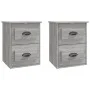 Mesita de noche de pared 2 uds gris Sonoma 41,5x36x53 cm de vidaXL, Mesitas de noche - Ref: Foro24-816405, Precio: 80,54 €, D...