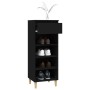Mueble zapatero madera contrachapada negro 40x36x105 cm en Zapateros y organizadores de calzado | Comprar online en Foru.es