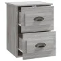 Mesita de noche de pared 2 uds gris Sonoma 41,5x36x53 cm de vidaXL, Mesitas de noche - Ref: Foro24-816405, Precio: 80,54 €, D...