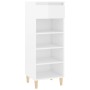 Mueble zapatero madera contrachapada blanco brillo 40x36x105 cm en Zapateros y organizadores de calzado | Comprar online en Foru