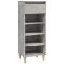 Mueble zapatero madera contrachapada gris hormigón 40x36x105 cm en Zapateros y organizadores de calzado | Comprar online en Foru