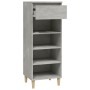 Mueble zapatero madera contrachapada gris hormigón 40x36x105 cm en Zapateros y organizadores de calzado | Comprar online en Foru