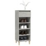 Mueble zapatero madera contrachapada gris hormigón 40x36x105 cm en Zapateros y organizadores de calzado | Comprar online en Foru