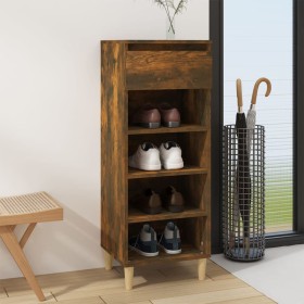 Mueble zapatero madera contrachapada roble ahumado 40x36x105 cm en Zapateros y organizadores de calzado | Comprar online en Foru