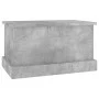 Baúl almacenaje madera contrachapada gris hormigón 50x30x28 cm de vidaXL, Baúles de almacenamiento - Ref: Foro24-816500, Prec...