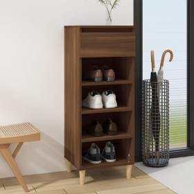 Mueble zapatero madera contrachapada roble marrón 40x36x105 cm en Zapateros y organizadores de calzado | Comprar online en Foru.