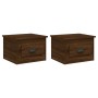 Mesitas de noche de pared 2 uds color roble marrón 41,5x36x28cm de vidaXL, Mesitas de noche - Ref: Foro24-816391, Precio: 61,...