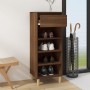 Mueble zapatero madera contrachapada roble marrón 40x36x105 cm en Zapateros y organizadores de calzado | Comprar online en Foru.