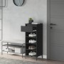 Mueble zapatero madera contrachapada negro 40x36x105 cm en Zapateros y organizadores de calzado | Comprar online en Foru.es