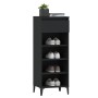 Mueble zapatero madera contrachapada negro 40x36x105 cm en Zapateros y organizadores de calzado | Comprar online en Foru.es