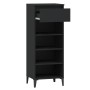 Mueble zapatero madera contrachapada negro 40x36x105 cm en Zapateros y organizadores de calzado | Comprar online en Foru.es
