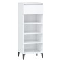 Mueble zapatero madera contrachapada blanco brillo 40x36x105 cm en Zapateros y organizadores de calzado | Comprar online en Foru