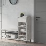 Mueble zapatero madera contrachapada gris hormigón 40x36x105 cm en Zapateros y organizadores de calzado | Comprar online en Foru