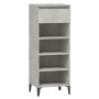 Mueble zapatero madera contrachapada gris hormigón 40x36x105 cm en Zapateros y organizadores de calzado | Comprar online en Foru