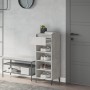 Mueble zapatero madera contrachapada gris hormigón 40x36x105 cm en Zapateros y organizadores de calzado | Comprar online en Foru
