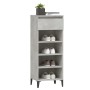Mueble zapatero madera contrachapada gris hormigón 40x36x105 cm en Zapateros y organizadores de calzado | Comprar online en Foru