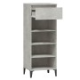 Mueble zapatero madera contrachapada gris hormigón 40x36x105 cm en Zapateros y organizadores de calzado | Comprar online en Foru