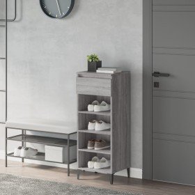 Mueble zapatero madera contrachapada gris Sonoma 40x36x105 cm en Zapateros y organizadores de calzado | Comprar online en Foru.e