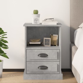 Mesita de noche gris hormigón 43x36x60 cm de vidaXL, Mesitas de noche - Ref: Foro24-816336, Precio: 67,91 €, Descuento: %
