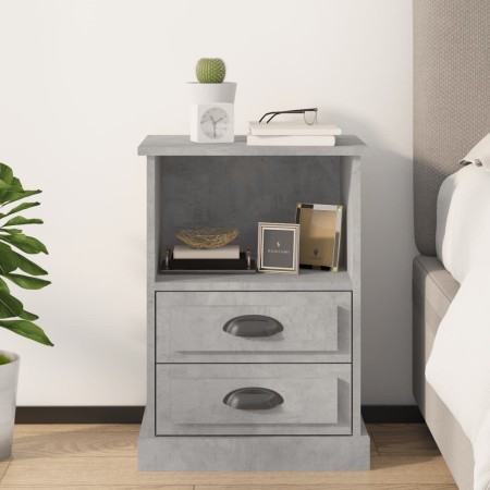 Mesita de noche gris hormigón 43x36x60 cm de vidaXL, Mesitas de noche - Ref: Foro24-816336, Precio: 67,91 €, Descuento: %