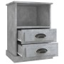 Mesita de noche gris hormigón 43x36x60 cm de vidaXL, Mesitas de noche - Ref: Foro24-816336, Precio: 67,91 €, Descuento: %