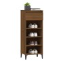 Mueble zapatero madera contrachapada marrón roble 40x36x105 cm en Zapateros y organizadores de calzado | Comprar online en Foru.