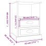 Mesita de noche gris hormigón 43x36x60 cm de vidaXL, Mesitas de noche - Ref: Foro24-816336, Precio: 67,91 €, Descuento: %