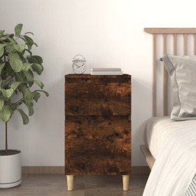 Mesita de noche color roble ahumado 40x35x70 cm de vidaXL, Mesitas de noche - Ref: Foro24-819702, Precio: 37,75 €, Descuento: %