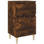 Mesita de noche color roble ahumado 40x35x70 cm de vidaXL, Mesitas de noche - Ref: Foro24-819702, Precio: 37,75 €, Descuento: %