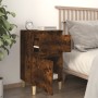 Mesita de noche color roble ahumado 40x35x70 cm de vidaXL, Mesitas de noche - Ref: Foro24-819702, Precio: 37,75 €, Descuento: %