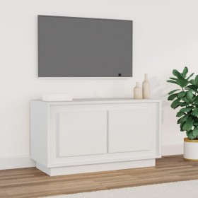 Mueble de TV madera contrachapada blanco 80x35x45 cm en Muebles TV | Comprar online en Foru.es
