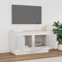 Mueble de TV madera contrachapada blanco 80x35x45 cm en Muebles TV | Comprar online en Foru.es