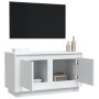 Mueble de TV madera contrachapada blanco 80x35x45 cm en Muebles TV | Comprar online en Foru.es
