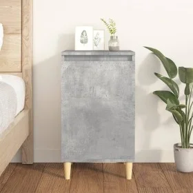 Mesita de noche madera contrachapada gris hormigón 40x35x70 cm de vidaXL, Mesitas de noche - Ref: Foro24-819636, Precio: 42,3...