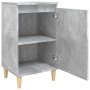 Mesita de noche madera contrachapada gris hormigón 40x35x70 cm de vidaXL, Mesitas de noche - Ref: Foro24-819636, Precio: 42,8...