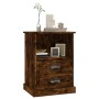 Mesita de noche color roble ahumado 43x36x60 cm de vidaXL, Mesitas de noche - Ref: Foro24-816338, Precio: 65,59 €, Descuento: %