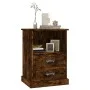 Mesita de noche color roble ahumado 43x36x60 cm de vidaXL, Mesitas de noche - Ref: Foro24-816338, Precio: 64,57 €, Descuento: %
