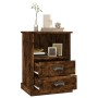 Mesita de noche color roble ahumado 43x36x60 cm de vidaXL, Mesitas de noche - Ref: Foro24-816338, Precio: 65,59 €, Descuento: %