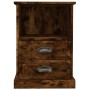 Mesita de noche color roble ahumado 43x36x60 cm de vidaXL, Mesitas de noche - Ref: Foro24-816338, Precio: 65,59 €, Descuento: %