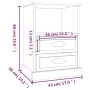 Mesita de noche color roble ahumado 43x36x60 cm de vidaXL, Mesitas de noche - Ref: Foro24-816338, Precio: 64,57 €, Descuento: %