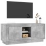 Mueble de TV madera contrachapada gris hormigón 102x35x45 cm en Muebles TV | Comprar online en Foru.es